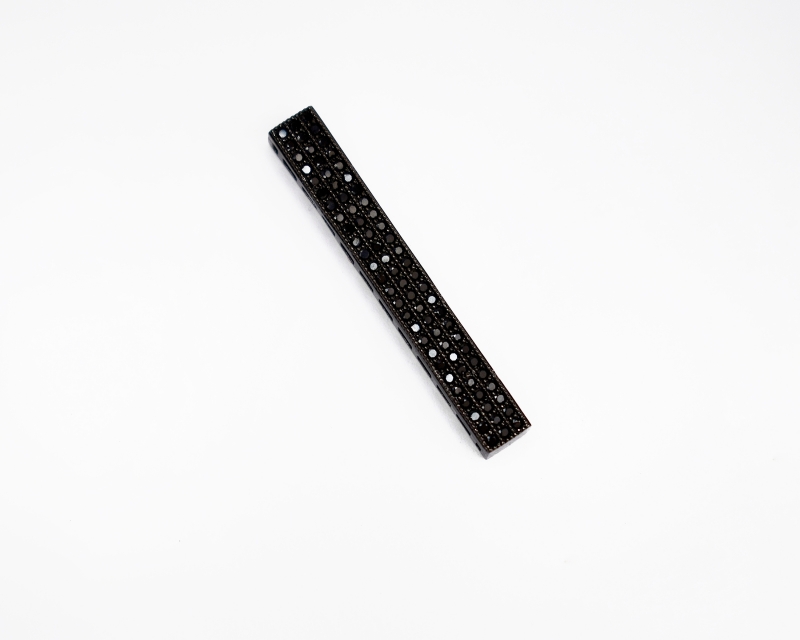 Коннектор палочка с отверстиями по всей длине с двух сторон 32*5мм цвет черный Черный