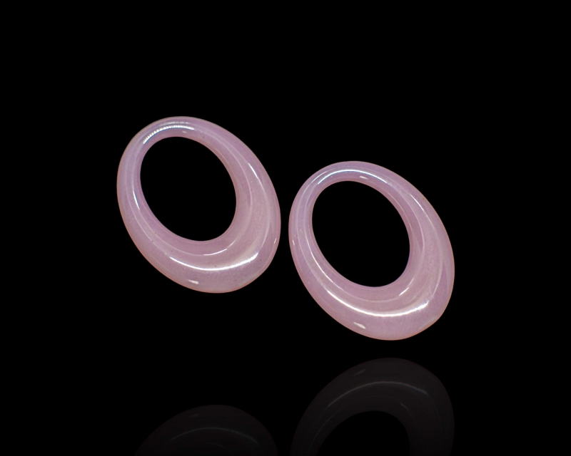 Элемент из керамики "Овал" цвет розовый 23*17мм Розовый
