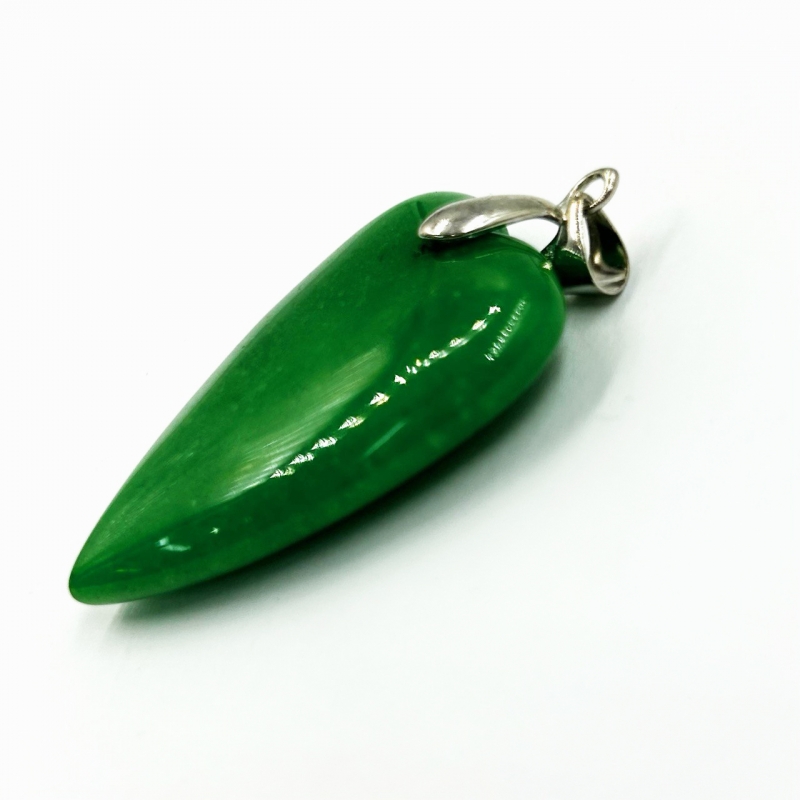 Кулон с халцедоном размер 25*39мм цвет серебро