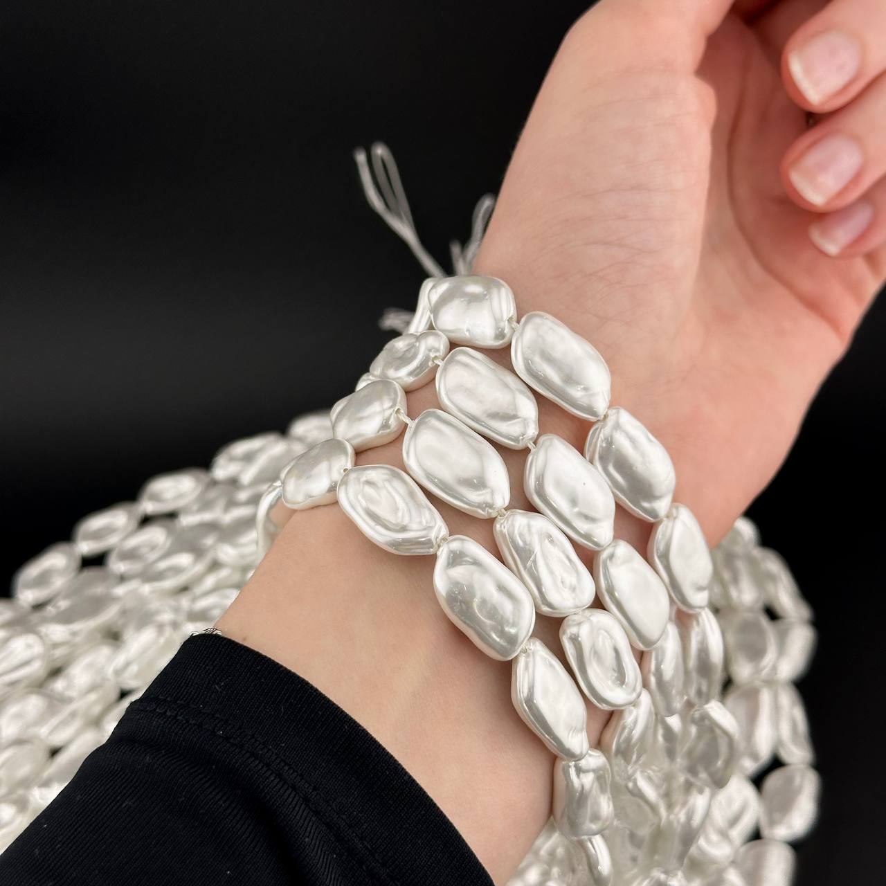 Майорка касуми цвет белый размер 10*17мм