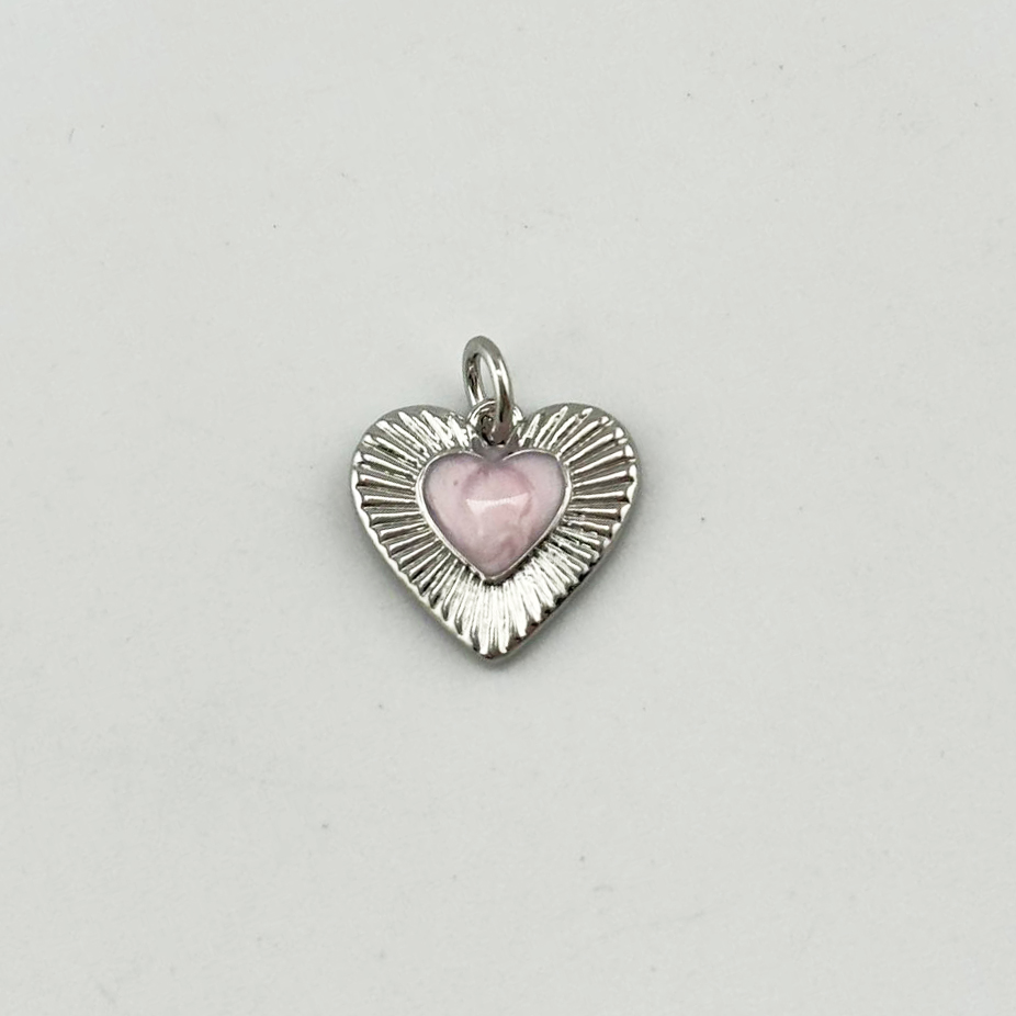Подвеска Сердце размер 14мм цвет серебро